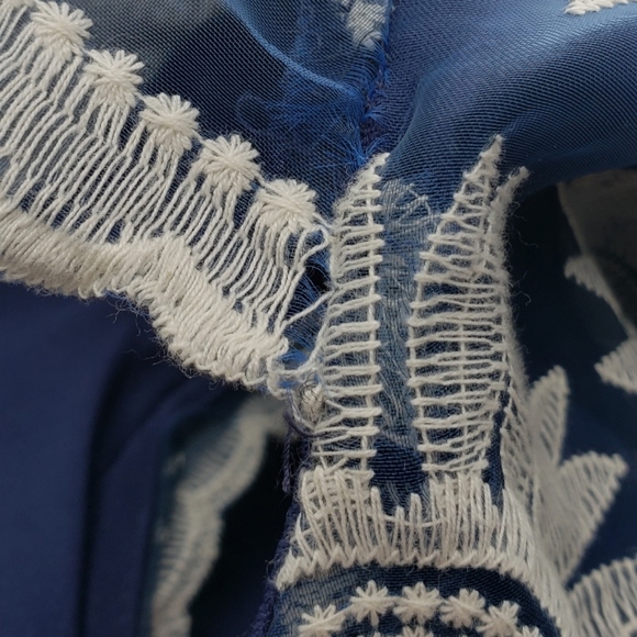 Women's eyelet lace layered shift dress - Picture 6 of 7